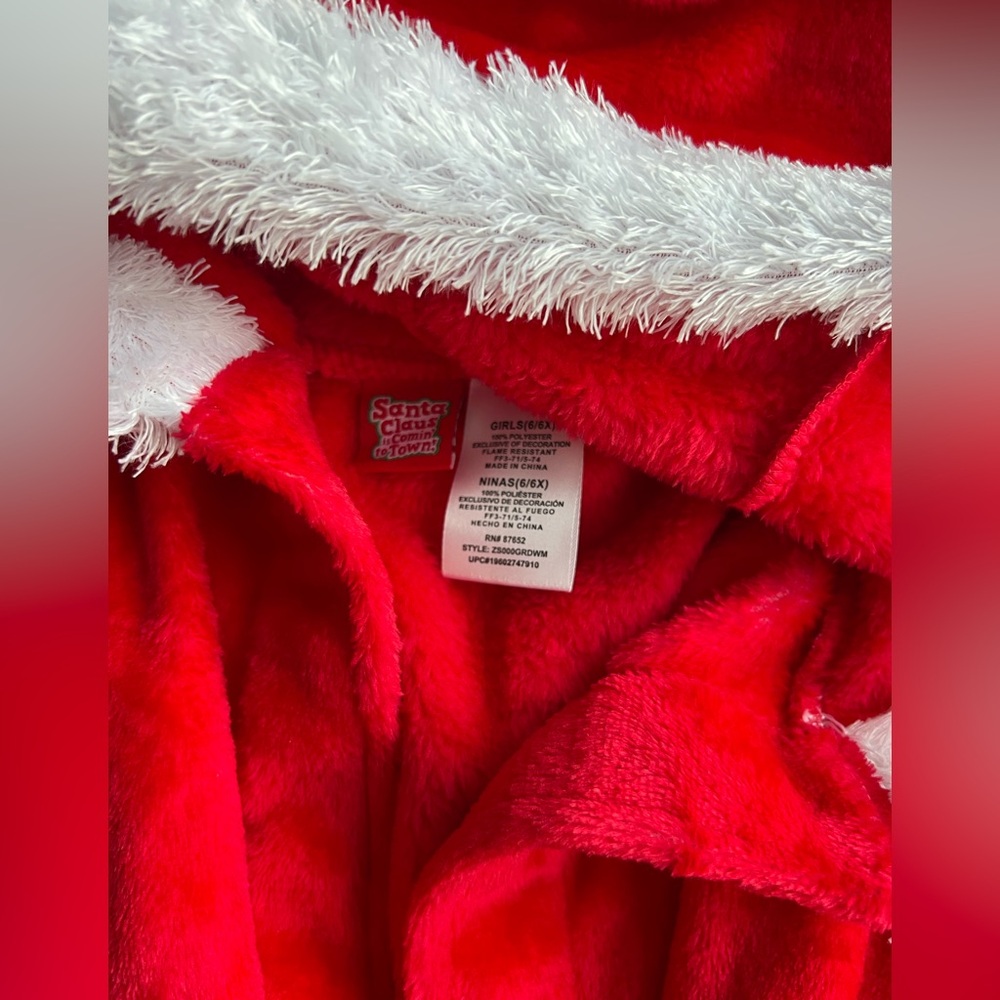 Cozy Red Kids Robe - Picture 3 of 3